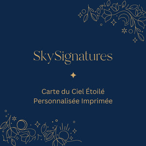 Carte du Ciel Étoilé Personnalisée Imprimée