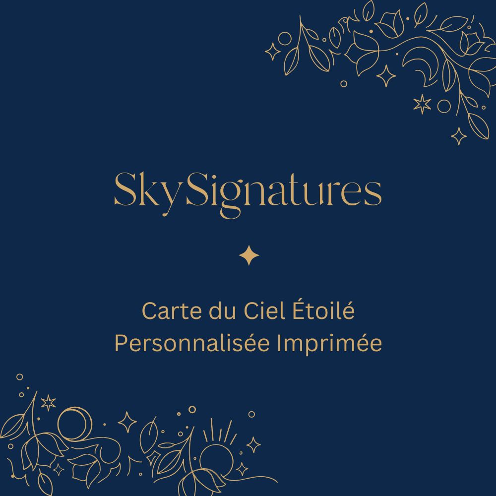 Carte du Ciel Étoilé Personnalisée Imprimée