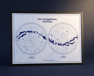 Carte du ciel présentant les constellations.